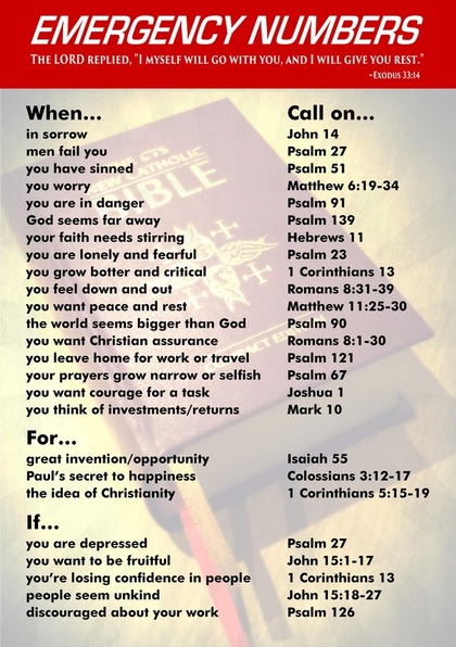 Emergency Bible Numbers